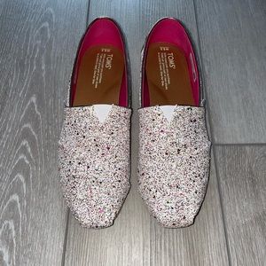 TOMS glitter shoes